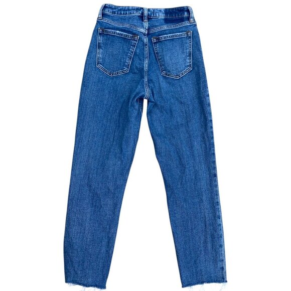 Abercrombie & Fitch Mom High Rise Curve Love Raw Hem Denim Jeans 26 - Picture 5 of 6